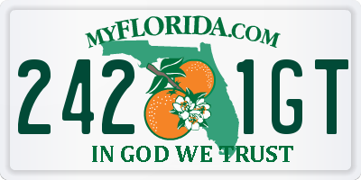 FL license plate 2421GT