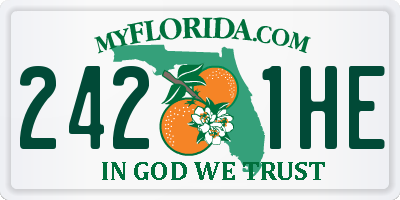 FL license plate 2421HE