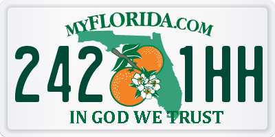 FL license plate 2421HH