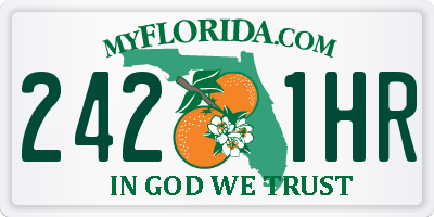 FL license plate 2421HR