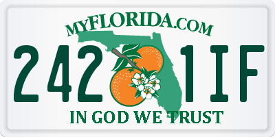 FL license plate 2421IF