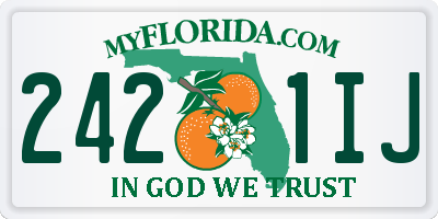 FL license plate 2421IJ