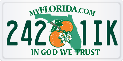 FL license plate 2421IK