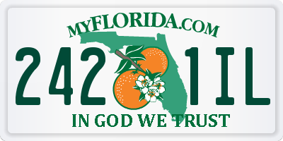 FL license plate 2421IL