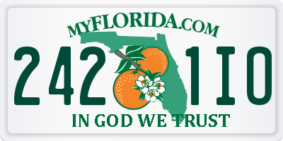 FL license plate 2421IO