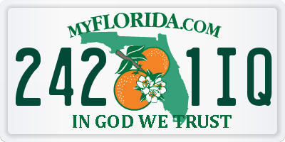 FL license plate 2421IQ