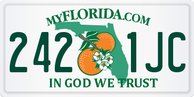 FL license plate 2421JC