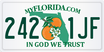 FL license plate 2421JF