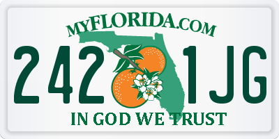 FL license plate 2421JG