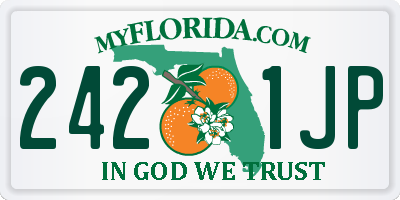 FL license plate 2421JP