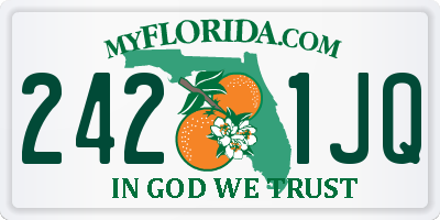FL license plate 2421JQ