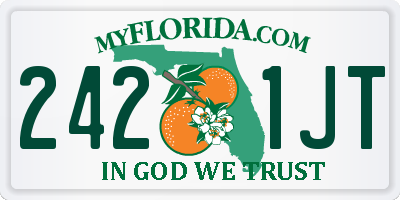 FL license plate 2421JT