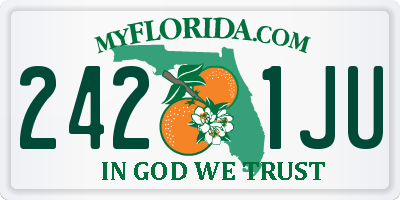 FL license plate 2421JU