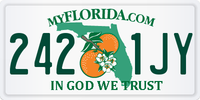 FL license plate 2421JY