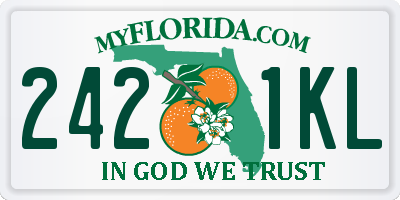 FL license plate 2421KL