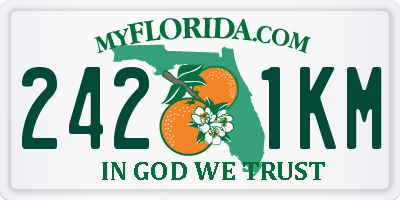 FL license plate 2421KM