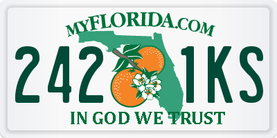 FL license plate 2421KS
