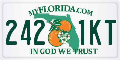 FL license plate 2421KT