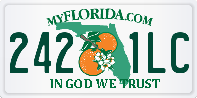 FL license plate 2421LC
