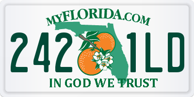 FL license plate 2421LD