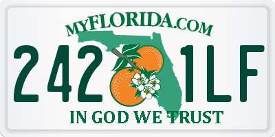 FL license plate 2421LF