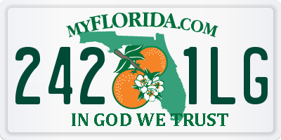 FL license plate 2421LG