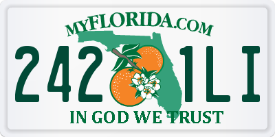 FL license plate 2421LI