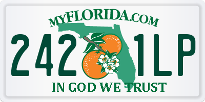 FL license plate 2421LP