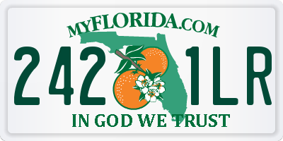 FL license plate 2421LR