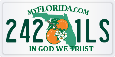 FL license plate 2421LS