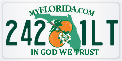 FL license plate 2421LT