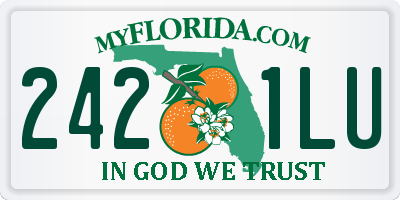 FL license plate 2421LU