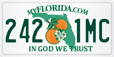 FL license plate 2421MC