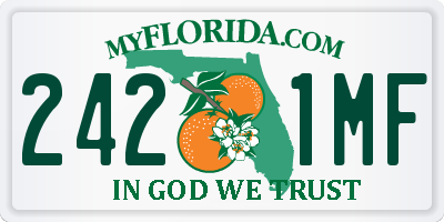 FL license plate 2421MF