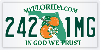FL license plate 2421MG