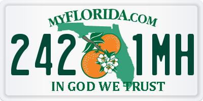 FL license plate 2421MH