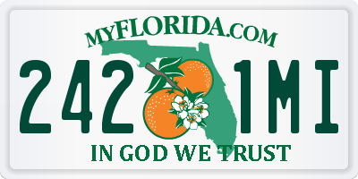 FL license plate 2421MI