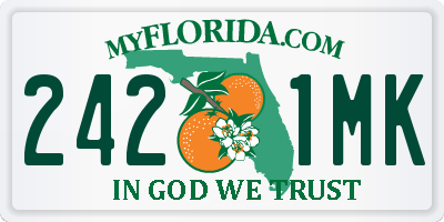 FL license plate 2421MK