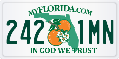FL license plate 2421MN