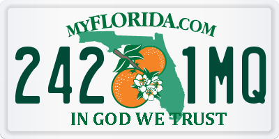 FL license plate 2421MQ
