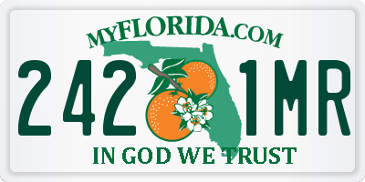 FL license plate 2421MR