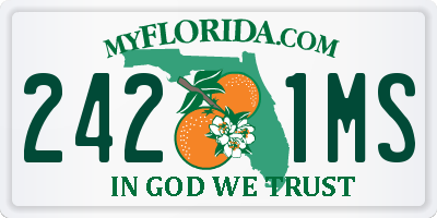 FL license plate 2421MS
