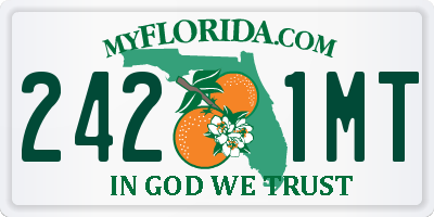 FL license plate 2421MT