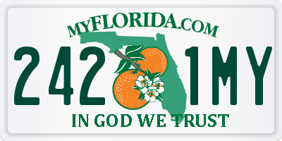 FL license plate 2421MY