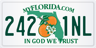FL license plate 2421NL