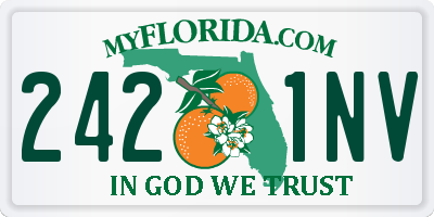 FL license plate 2421NV