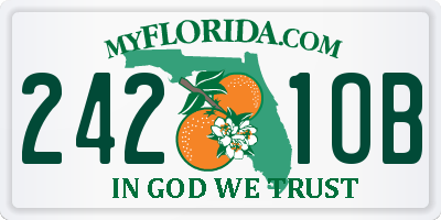 FL license plate 2421OB