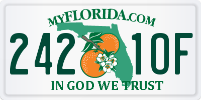 FL license plate 2421OF