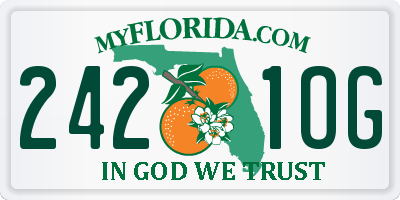 FL license plate 2421OG