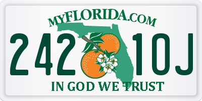 FL license plate 2421OJ
